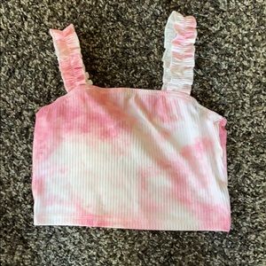 Crop top (s) tie dye pink